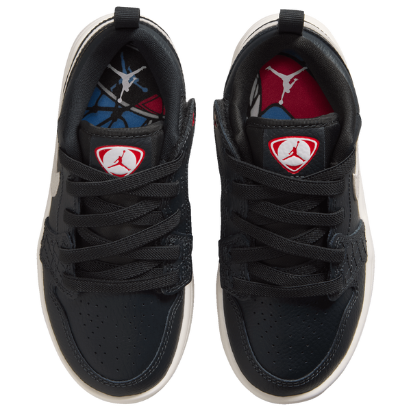 Jordan AJ 1 Low ALT SE - Boys' Preschool - Off Noir/Sail/University Red - Image 4