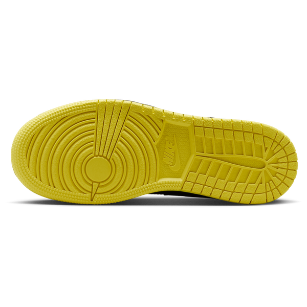 Jordan Air Jordan 1 Mid SE - Boys' Grade School - Silver/Black/Opti Yellow - Image 5