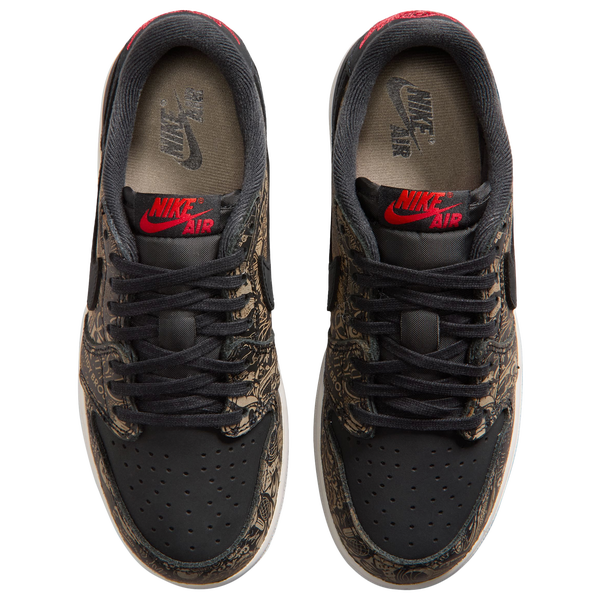 Jordan Retro 1 Low OG - Boys' Grade School - Black/Red/White - Image 4