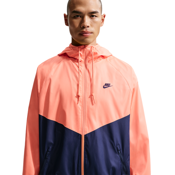 Nike NSW Windrunner Jacket - Men's - Orange Frost/Midnight Navy/Midnight Navy - Image 3
