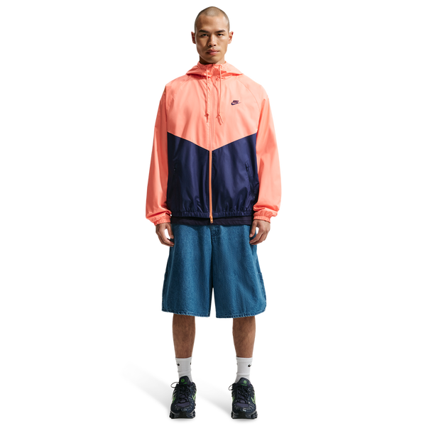 Nike NSW Windrunner Jacket - Men's - Orange Frost/Midnight Navy/Midnight Navy - Image 7