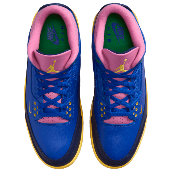 Jordan AJ 3 Retro OG Brazil SP - Men's - Racer Blue/Lucky Green/Varsity Maize - Image 4