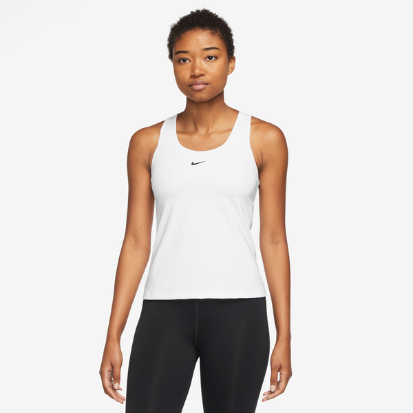 Nike Dri-FIT Swoosh Bra Tank - Women's - White/Stone Mauve/Black - Image 2