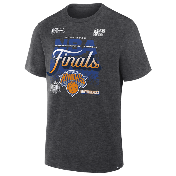 Nike Knicks Conference Champs '26 LR T-Shirt - Boys' Grade School - Charcoal Heather