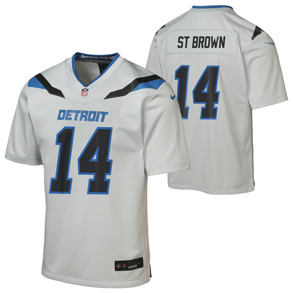 Nike Lions NFL Rival AB14 Game Jersey - Boys' Grade School - Silver