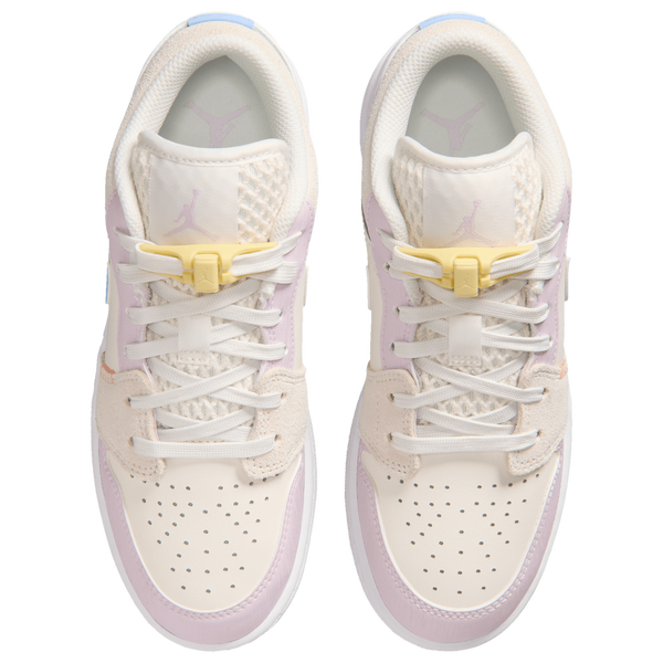 Jordan AJ 1 Low China - Girls' Grade School - Sail/Bleached Lilac/Phantom - Image 4