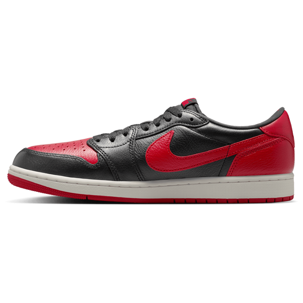 Jordan AJ 1 Retro Low OG 2 - Men's - Black/Black/Varsity Red - Image 2