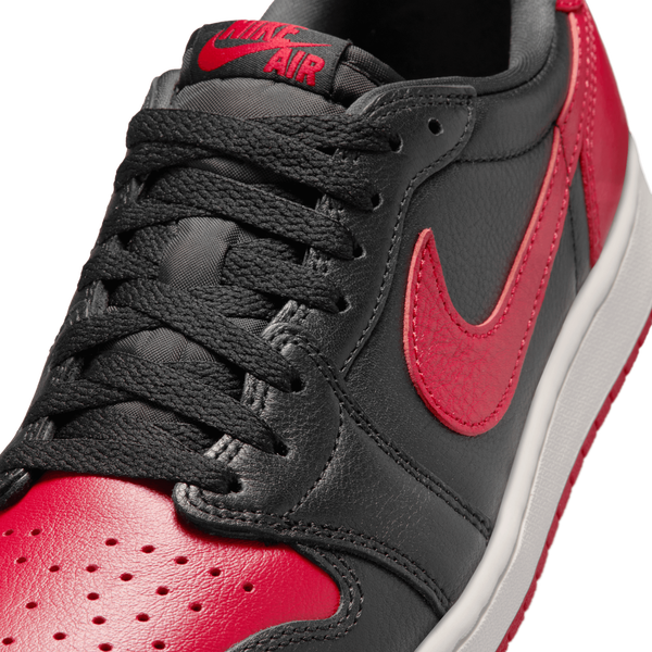Jordan AJ 1 Retro Low OG 2 - Men's - Black/Black/Varsity Red - Image 7