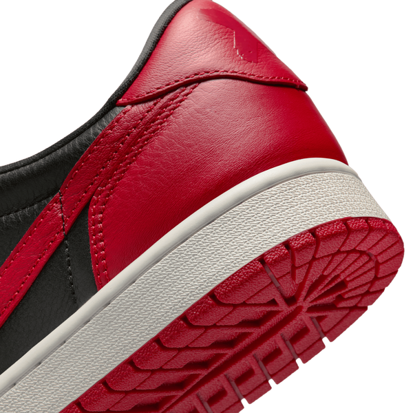 Jordan AJ 1 Retro Low OG 2 - Men's - Black/Black/Varsity Red - Image 8