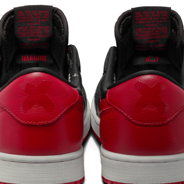 Jordan AJ 1 Retro Low OG 2 - Men's - Black/Black/Varsity Red - Image 9