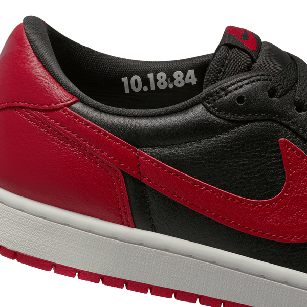 Jordan AJ 1 Retro Low OG 2 - Men's - Black/Black/Varsity Red - Image 10