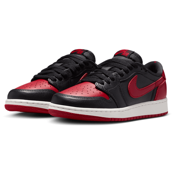 Jordan AJ 1 Retro Low OG - Boys' Grade School - Black/Red/White - Image 6
