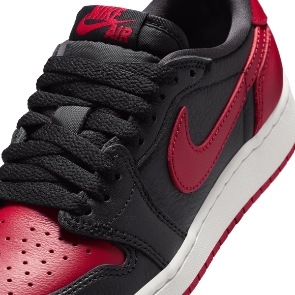 Jordan AJ 1 Retro Low OG - Boys' Grade School - Black/Red/White - Image 7