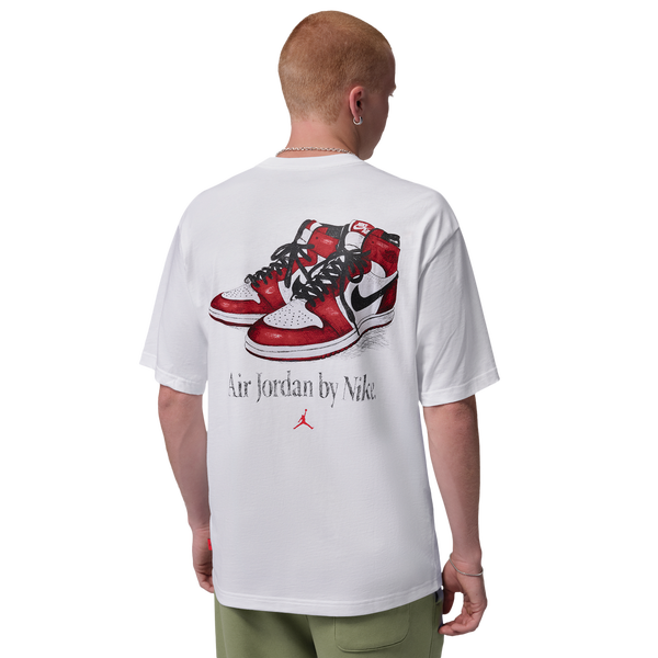 Jordan Brooklyn GFX Sneaker 85 Short Sleeve Crew - Men's - White - Image 2