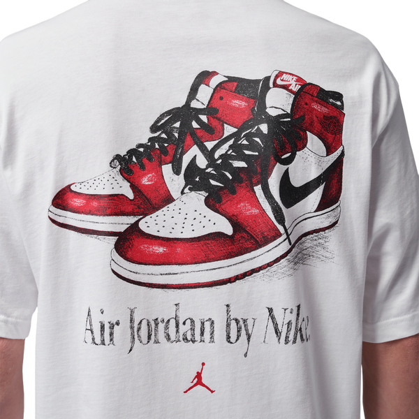 Jordan Brooklyn GFX Sneaker 85 Short Sleeve Crew - Men's - White - Image 4