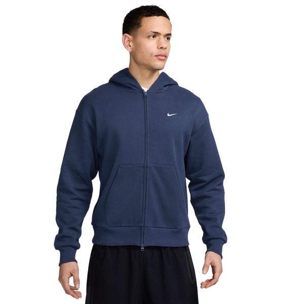 Nike Solo Basketball Full Zip Concept Hoodie - Men's - Navy/White