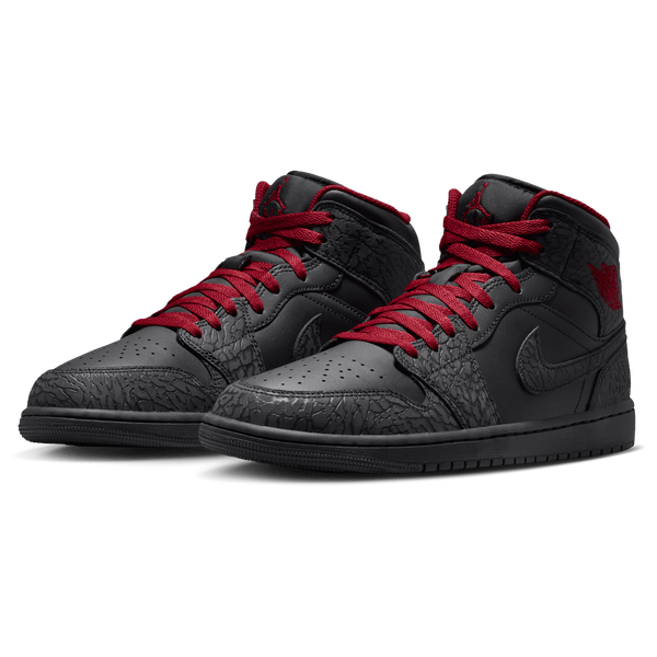 Jordan AJ 1 Mid SE - Men's - Tough Red/Black/Black - Image 6