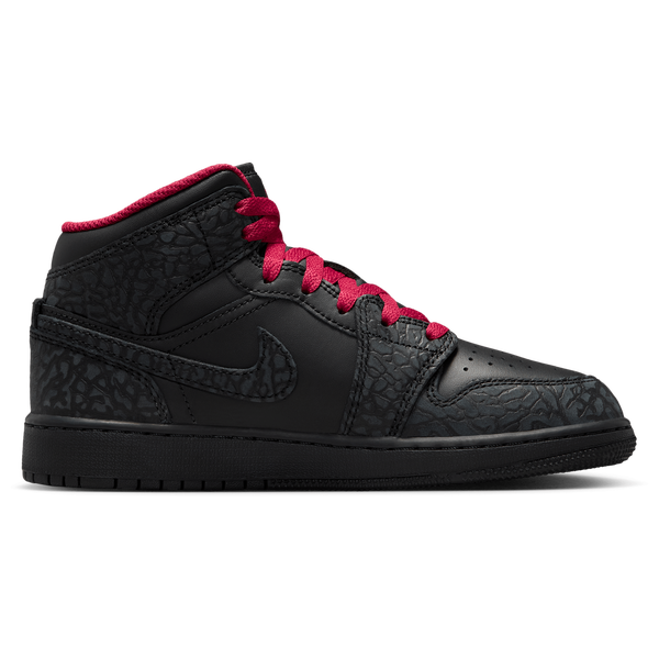 Jordan AJ1 Mid SE - Boys' Grade School - Tough Red/Black/Black