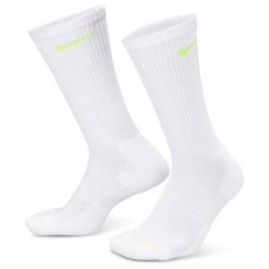Nike 3 Pack Dri-FIT Plus Crew Socks - Men's - Volt/White