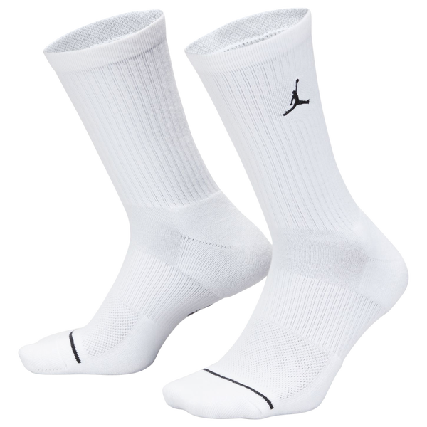 Jordan Every Day Cushioned Crew 3 Pack Socks - Men's - Black/White - Image 2