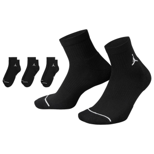 Jordan Every Day Cushioned Ankle 3 Pack - Men's - White/Black