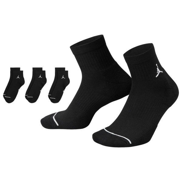 Jordan Every Day Cushioned Ankle 3 Pack - Men's - White/Black - Image 2