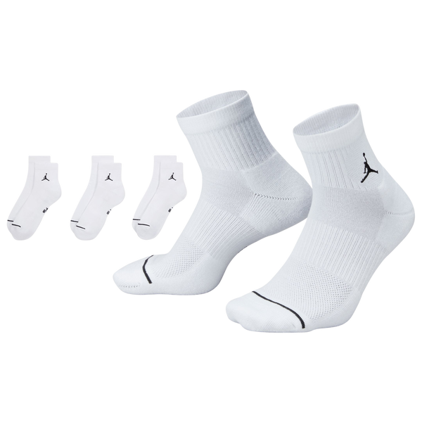 Jordan Every Day Cushioned Ankle 3 Pack - Men's - Black/White