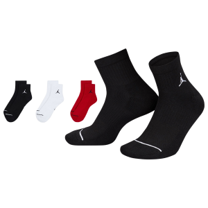 Jordan Every Day Cushioned Ankle 3 Pack - Men's - Black/White/Red