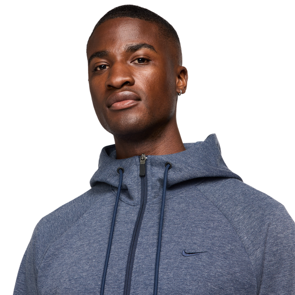 Nike Dri-FIT UV Primary Full-Zip Hoodie - Men's - Obsidian/Heather/Obsidian
