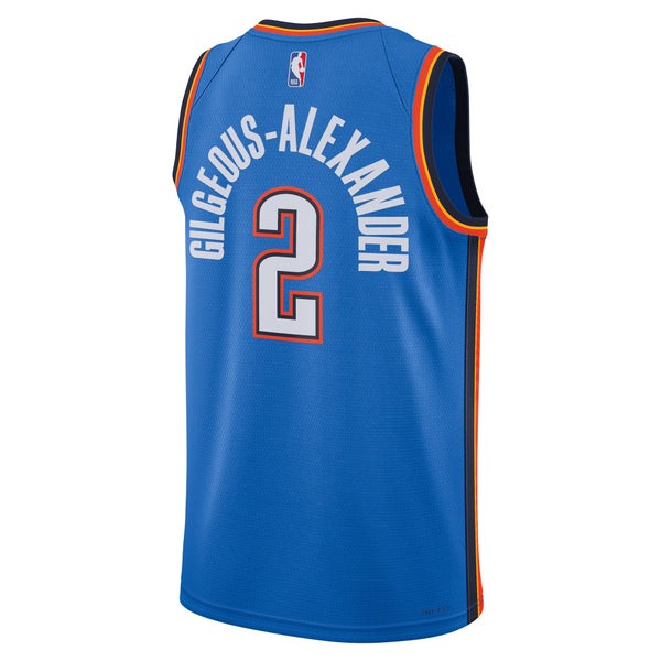 Nike Thunder Swingman Icon Jersey - Men's - Signal Blue/Orange/White - Image 3