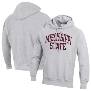 Champion NCAA Reverse Weave Wordmark Hoodie - Men's - Silver Gray