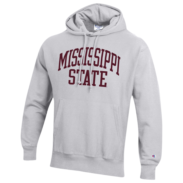 Champion NCAA Reverse Weave Wordmark Hoodie - Men's - Silver Gray - Image 2