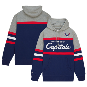 Mitchell & Ness Capitals Head Coach Pullover Hoodie - Men's - Navy