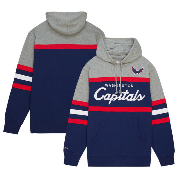 Mitchell & Ness Capitals Head Coach Pullover Hoodie - Men's - Navy