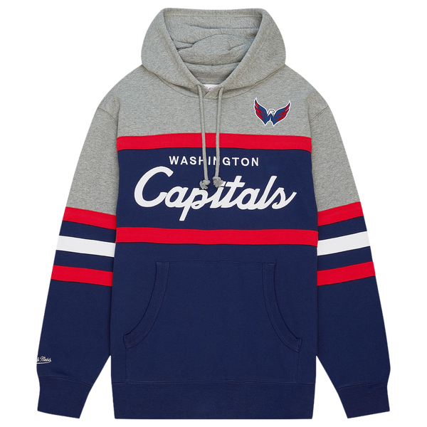 Mitchell & Ness Capitals Head Coach Pullover Hoodie - Men's - Navy - Image 2