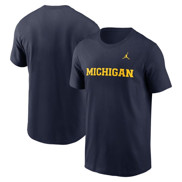 Nike NCAA Wordmark Short Sleeve T-Shirt - Men's - Navy