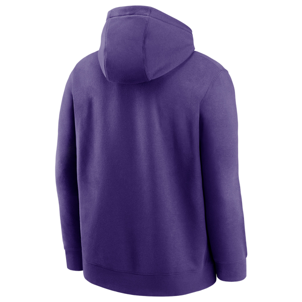 Nike LSU Primetime Evergreen Club Fleece P/O Hoodie - Men's - Purple - Image 3