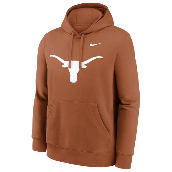 Nike Texas Primetime Evergreen Club Fleece P/O Hoodie - Men's - Burnt Orange