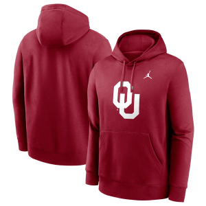 Jordan Oklahoma Primetime Evergreen Club Fleece P/O... - Men's - Crimson