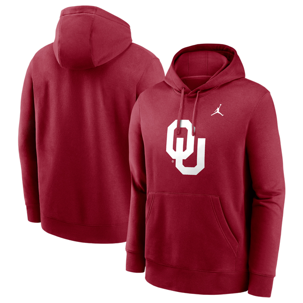 Jordan Oklahoma Primetime Evergreen Club Fleece P/O... - Men's - Crimson
