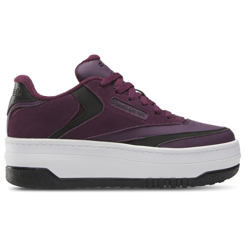 Reebok Club C Extra - Girls' Grade School - Black/Midnight Plum/White